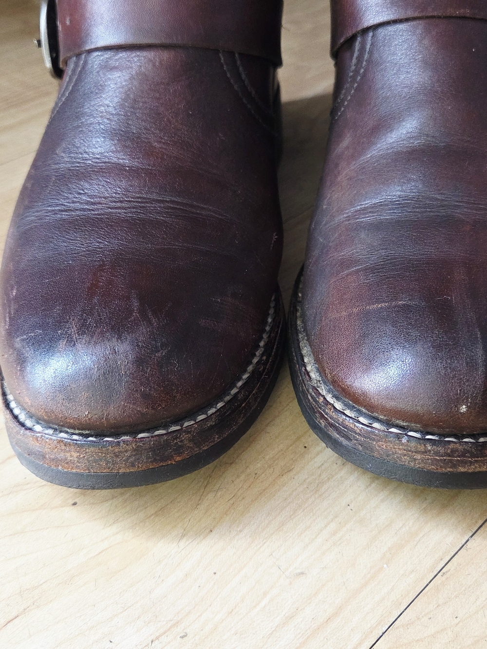 Vintage Frye Knee-High Veronica Slouch Boots With Harness And Buckle At Knee - Picture 9 of 10